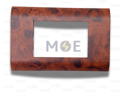 Abbas/ Legrand Sama Cover Plate Light Wooden Matt 3module | 3300-10-SMA | بلاك مثلث سما خشبي فاتح مات