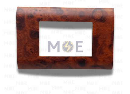 Abbas/ Legrand Sama Cover Plate Light Wooden Matt 3module | 3300-10-SMA | بلاك مثلث سما خشبي فاتح مات