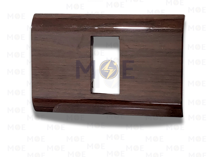 Abbas/ Legrand Sama Cover Plate Wooden Delux Gloss 1module | 3300-02-SMA | بلاك مفرد سما بني خشبي فاخر لميع