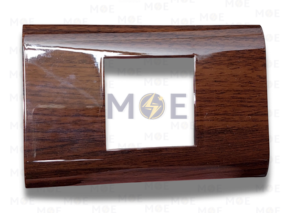 Abbas/ Legrand Sama Cover Plate Wooden Delux Gloss 2module | 3300-02-SMA | بلاك مجوز سما بني خشبي فاخر لميع