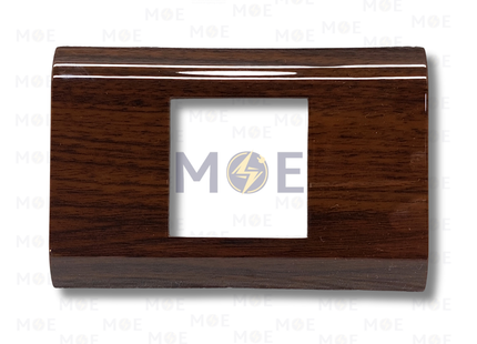 Abbas/ Legrand Sama Cover Plate Wooden Delux Gloss 2module | 3300-02-SMA | بلاك مجوز سما بني خشبي فاخر لميع