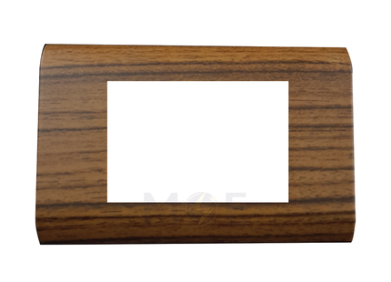 Abbas/ Legrand Sama Cover Plate Zann Matt 3module | 3300-05-SMA | بلاك مثلث سما خشبي جوزي ناشف زان مات