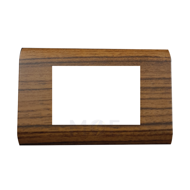 Abbas/ Legrand Sama Cover Plate Zann Matt 3module | 3300-05-SMA | بلاك مثلث سما خشبي جوزي ناشف زان مات