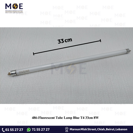 Fluorescent Tube Lamp Blue T4 33cm 8W