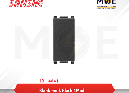 Sanshe Blank module Black 1module | KH111-BL | سدة مفردة اسود