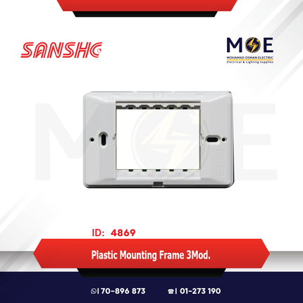 Sanshe Plastic Mounting Frame 3module | KH3120-001325