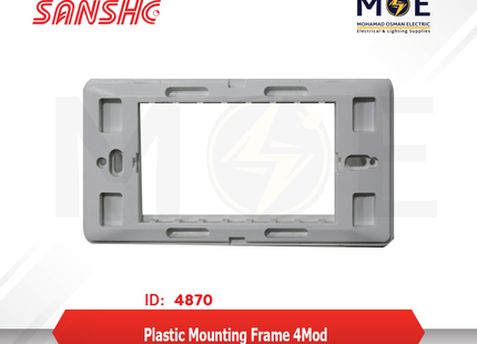 Sanshe Plastic Mounting Frame 4module | KH4120 001326 | شاسي مربعة بلاستيك