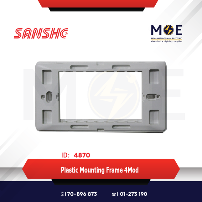 Sanshe Plastic Mounting Frame 4module | KH4120 001326 | شاسي مربعة بلاستيك
