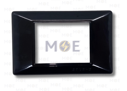 Sanshe Cover Plate Black 3module | KH83-101-001335 | بلاك بلاستيك اسود