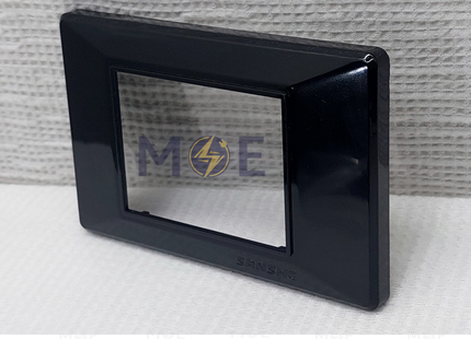 Sanshe Cover Plate Black 3module | KH83-101-001335 | بلاك بلاستيك اسود