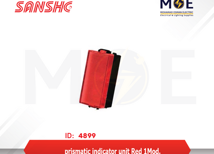 Sanshe prismatic indicator unit Red 1Module | KH1127-R | لمبة اشارة احمر