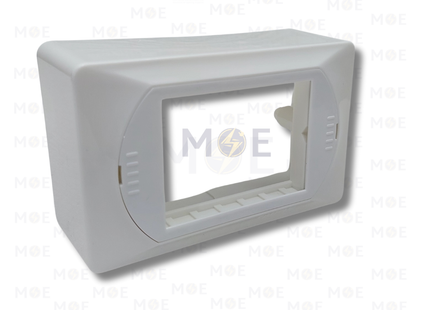 Sanshe Surface Mounting Box 3module | KH 333 | بوات ظاهر ابيض