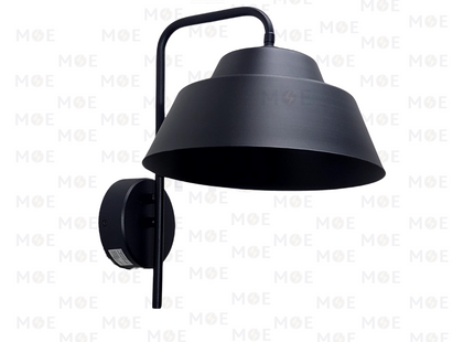 Pigozzo Aluminum Gooseneck Wall Light Black E27 | WL-F503 | ابليك حائط المنيوم خارجي اسود