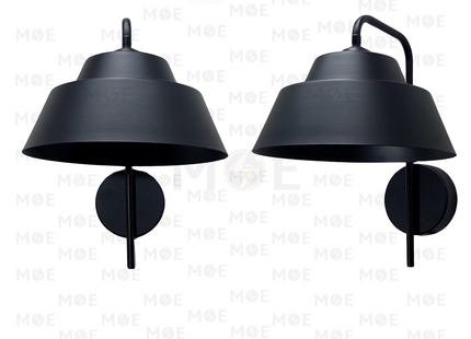 Pigozzo Aluminum Gooseneck Wall Light Black E27 | WL-F503 | ابليك حائط المنيوم خارجي اسود