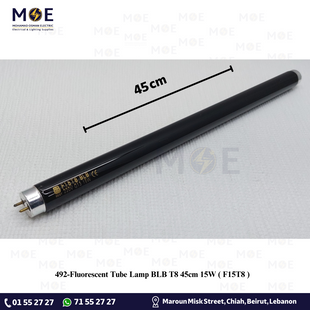 Fluorescent Tube Lamp BLB T8 45cm 15W | F15T8 | لمبة فلورسنت تيوب للعملة