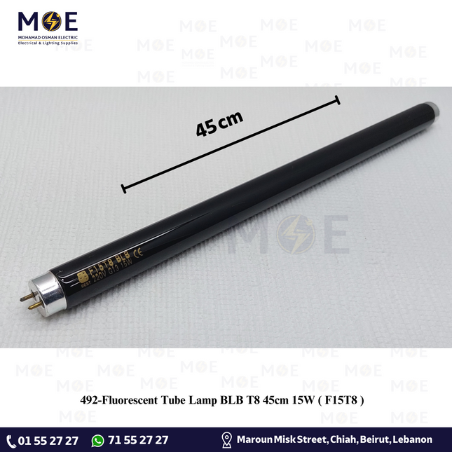 Fluorescent Tube Lamp BLB T8 45cm 15W | F15T8