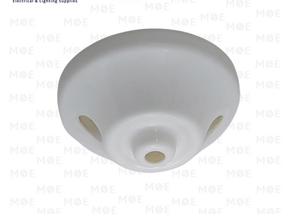 Equiplast Conical Plastic Ceiling Light Cap Cover Small White | 000067 | روزاز بلاستيك ابيض صغير