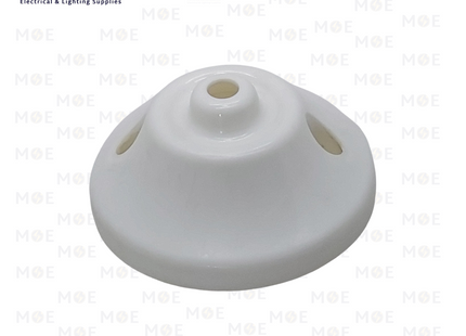 Equiplast Conical Plastic Ceiling Light Cap Cover Small White | 000067 | روزاز بلاستيك ابيض صغير