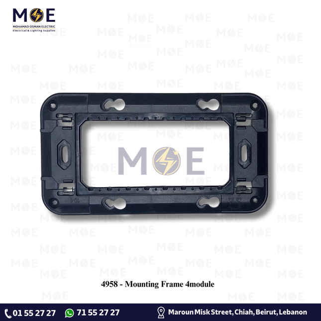 Mounting Frame 4module | | شاسي بلاستيك مربعة وطنية
