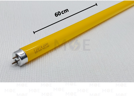 Fluorescent Tube Lamp Yellow T8 60cm 20W | لمبة فلورسنت تيوب اصفر مطلي