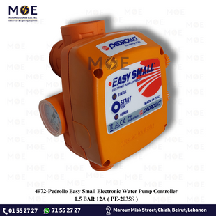 Pedrollo Easy Small Electronic Water Pump Controller 1.5 BAR 12A | PE-2035S | جهاز تحكم تلقائي في ضغط مضخة المياه/ اوتوماتيك طرمبة ضغط