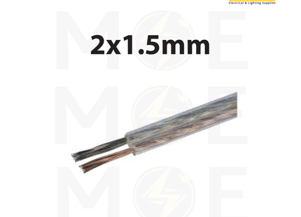 Gemi Speaker Wire / Audio video AV Transparent 100YD 2x1.5mm | GE SP2x1FT | شريط سبيكر شفاف