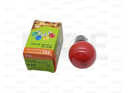FSL Incandescent Lamp Bulb Red B22 15W | لمبة عادي برم بول احمر