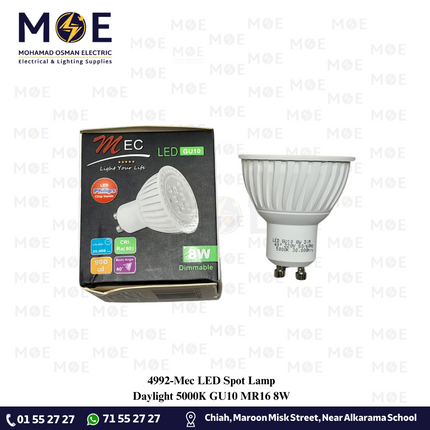 Mec LED Spot Lamp Daylight 5000K GU10 MR16 8W