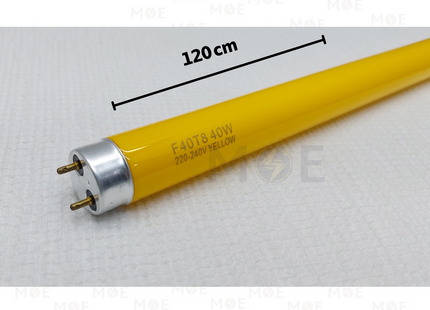 Fluorescent Tube Lamp Yellow T8 120cm 40W | F40T8 | لمبة فلورسنت تيوب اصفر مطلي