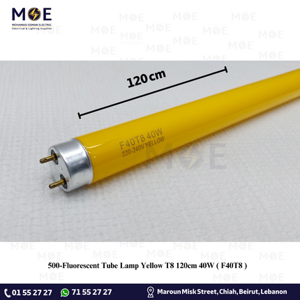 Fluorescent Tube Lamp Yellow T8 120cm 40W | F40T8