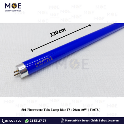 Fluorescent Tube Lamp Blue T8 120cm 40W | F40T8