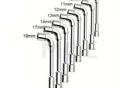 Facom Industrial L-Angled Socket Wrench Industrial Set 8Pcs 8-19mm