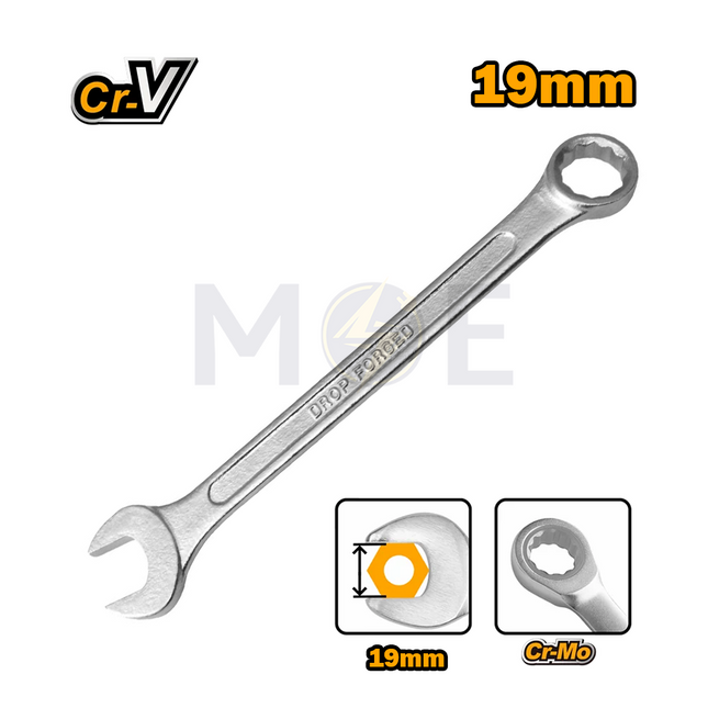 Industrial Drop Forged Combination Spanner Industrial 19mm
