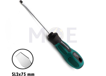Qungong Slotted Screwdriver Rubber Handle 3X75mm | 1601