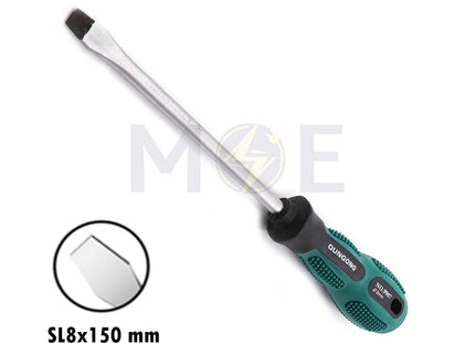 Qungong Slotted Screwdriver Rubber Handle 8X150mm  9907