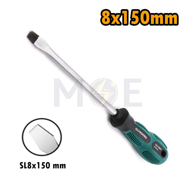 Qungong Slotted Screwdriver Rubber Handle 8X150mm  9907