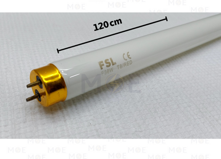 FSL Fluorescent Tube Lamp Red T8 120cm 36W | لمبة فلورسنت تيوب احمر