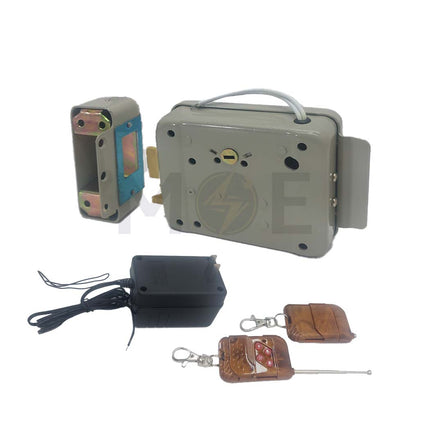 Electric Control Lock with Adapter and 2 Remote Controls