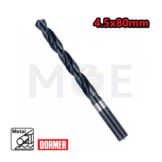 Dormer A100 HSS Metal Drill Bit 4.5mm (TL:80mm , WL:47mm) | A1004.5