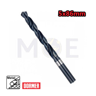 Dormer A100 HSS Metal Drill Bit 5mm (TL:86mm , WL:52mm) | A1005.0