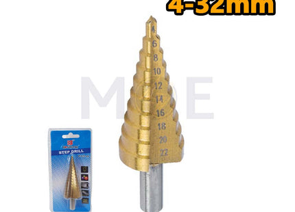 Boshichi HSS Metal Titanium Step Drill Bit 4-32mm