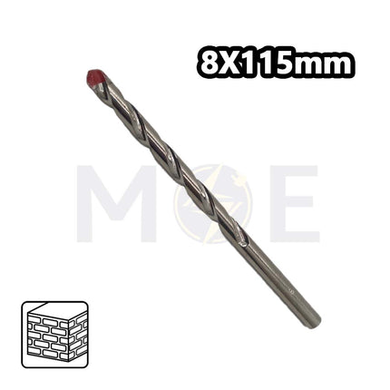 Masonry Drill Bit 8mm (TL: 115mm, WL: 80mm) 8X115mm