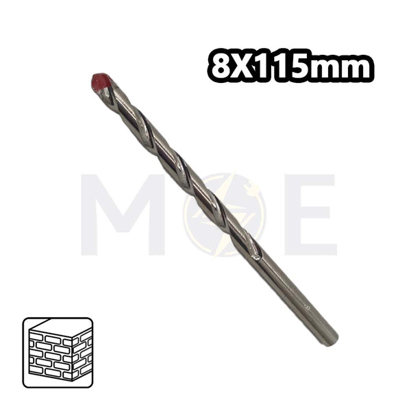 Masonry Drill Bit 8mm (TL: 115mm, WL: 80mm) 8X115mm