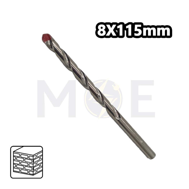Masonry Drill Bit 8mm (TL: 115mm, WL: 80mm) 8X115mm
