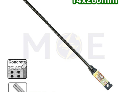 Tera SDS Plus Hammer Drill Bit 14mm (TL:260mm , WL:200mm)