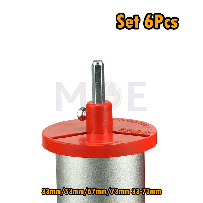 Carbide Hole Saw Set 6Pcs 33mm/53mm/67mm/73mm 33-73mm | JJT7207