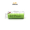 Battery NiMH Rechargeable Solder Tag AA 1.2V 2000mAh