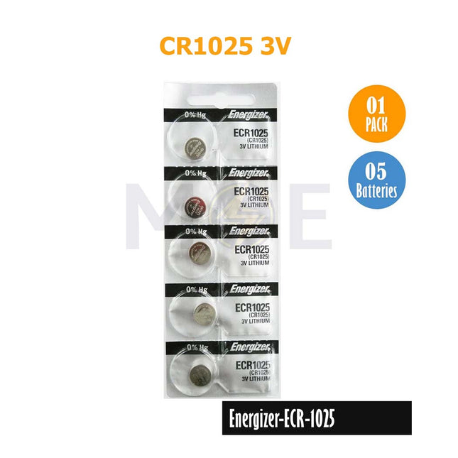 Energizer Battery Button/Coin Cell Lithium CR1025 3V