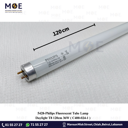 Philips Fluorescent Tube Lamp Daylight T8 120cm 36W | C400-024-1