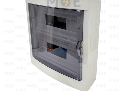 Viko IP40 Surface Mount Distribution Board Smoked Door 314x344x105mm 2Rx12module 24module | 90912124-veko24ds | تابلو بلاستيك ظاهر غطا مفيم